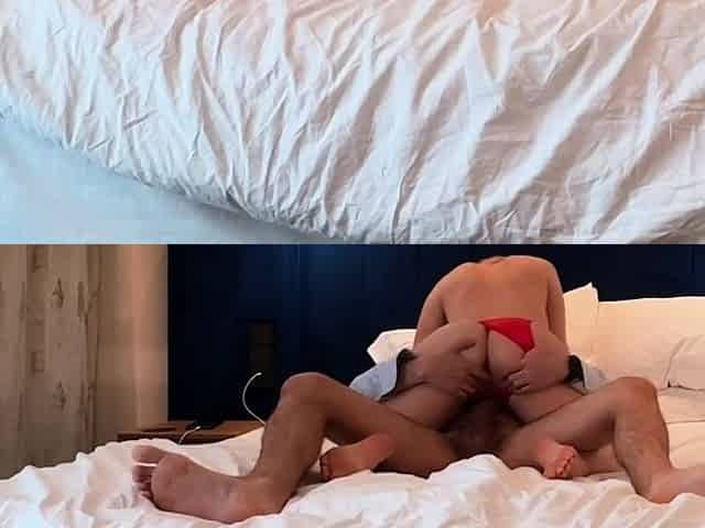 Sexy wife cheats with manager in hotel apartment -