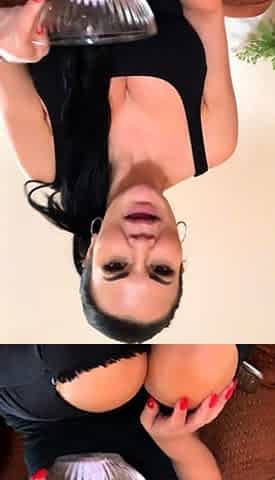 Hot brunette from squirt masturbating on webcam