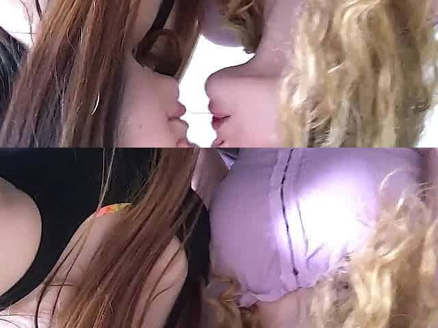 POV Lesbos licking twat throughout yoga panties.