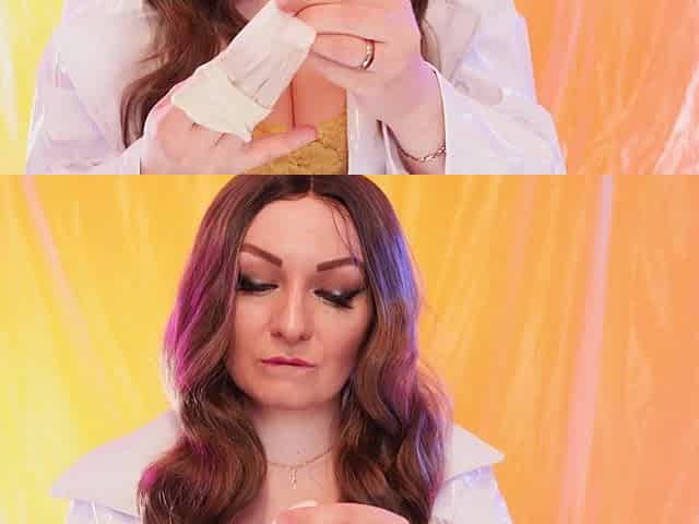 ASMR: surgical latex gloves
