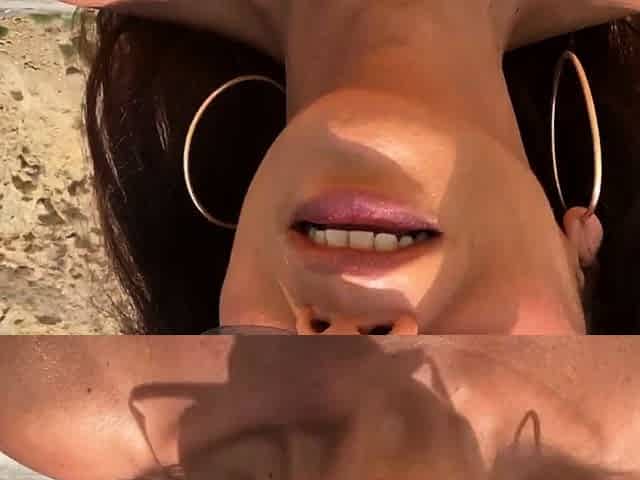 horny naked day at beach with Yasmin lee masturbating in