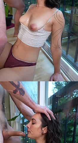 Brunette Teen Blowjob And Cumshot