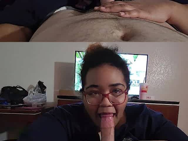 Getting Head from Preggy Black big beautiful woman