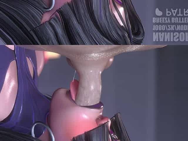 [marvel Rivals] Psylocke Sloppy Blowjob 3D Animation