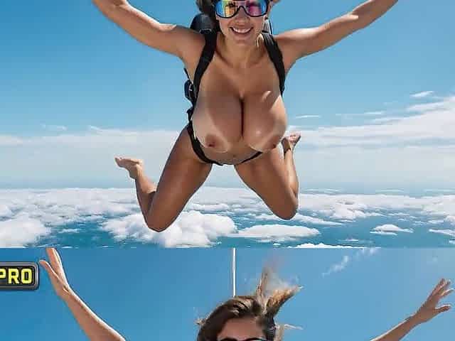 Ai daring skydiver lands directly into wild excitement in exciting high-quality Ai generated anal-act of love