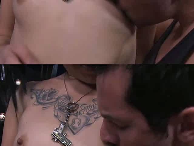 Tattooed Asian fuckslut gets facialized and fucked