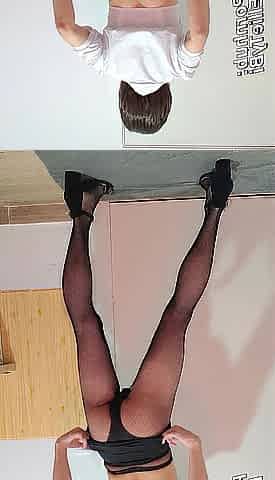 Your lewd femboy secretary is back for u to permeate during the time that this babe masturbates
