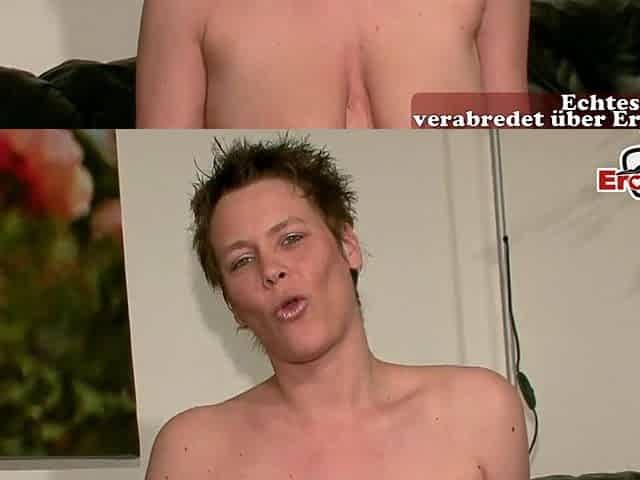 German Housewife at her 1st sex casting