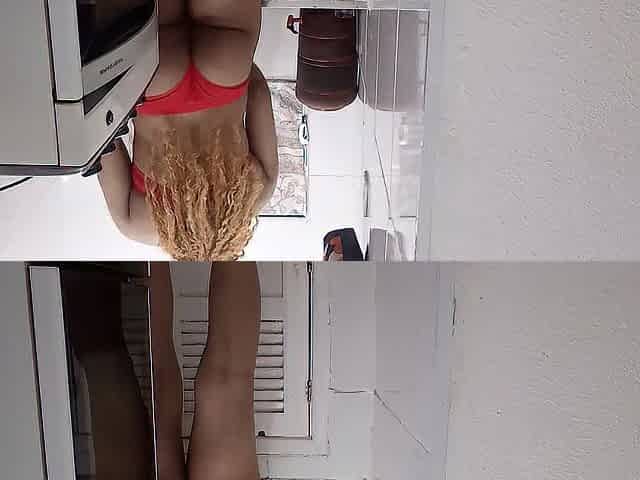 Kitchen Cleaning, Hawt Maid in Underware, Scene 01