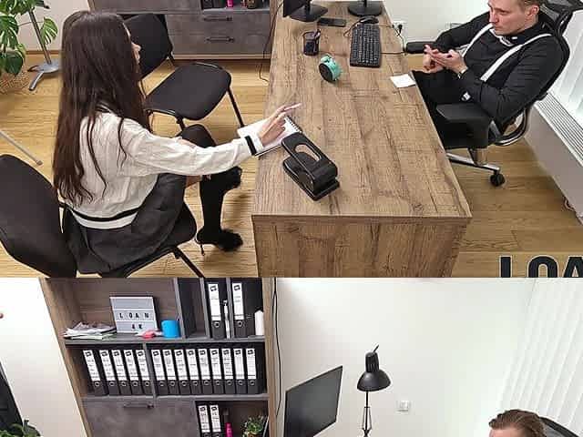 Cute girl Vixi Rafi fucks with her boyfriend in the office