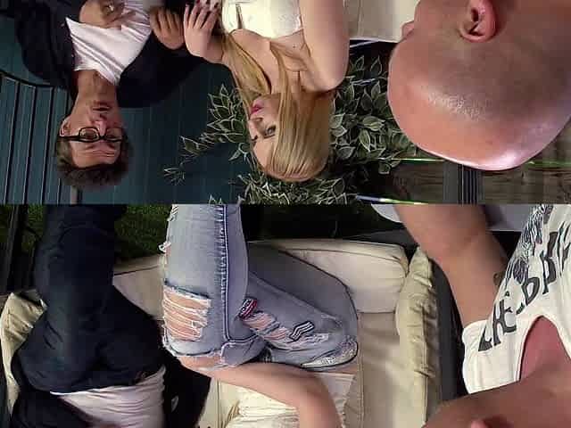 Hot hottie with large butt and melons gets sprayed in her throat