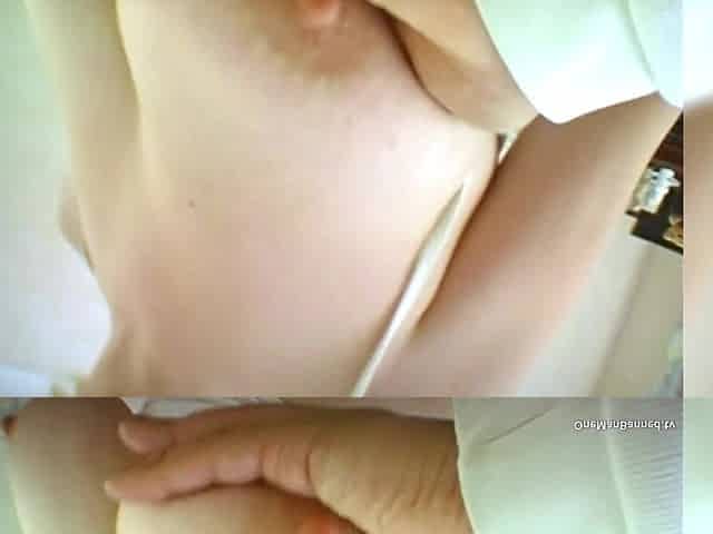 Spouse watches his pale white wife with 2 ebony studs