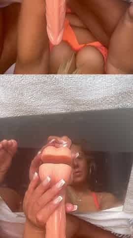 JOI Oily Dildo Footjob