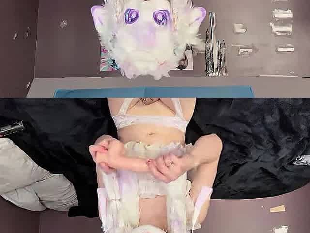 kigurumi yiff using sex tool and wearing underware. See full episode on my onlyfans @cherryniki