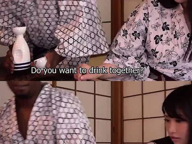 Asian girl with black guy Amateur Interracial