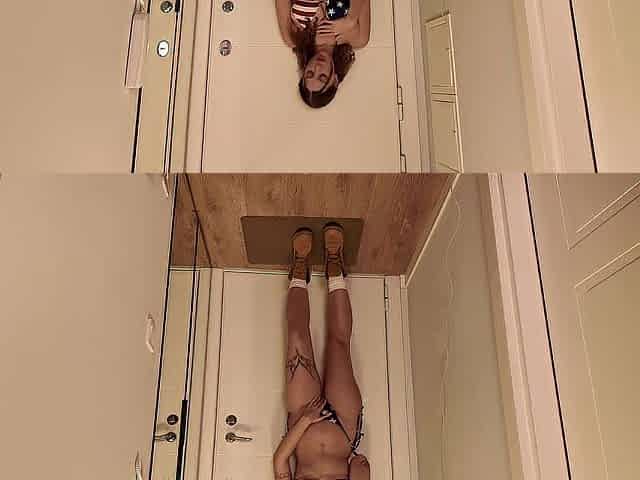 I rented a hotel and banged myself in all poses until I cum