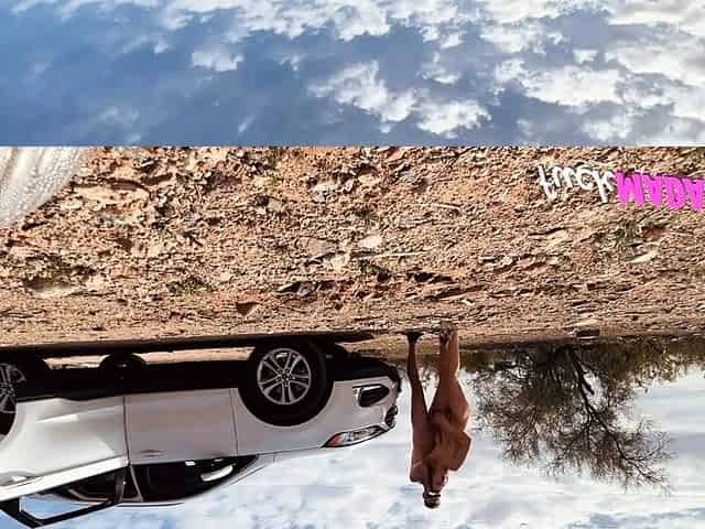 Risky Public Sex in the Desert with a Busty Blonde Amateur