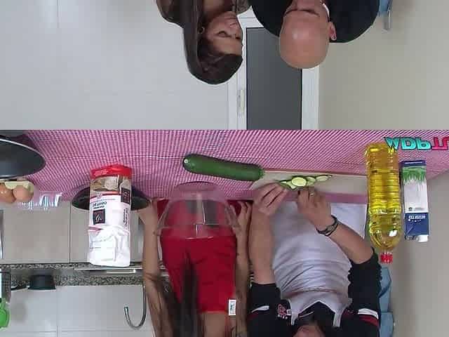 Screwing Aris Darksome's flawless butt whilst we cook part 1