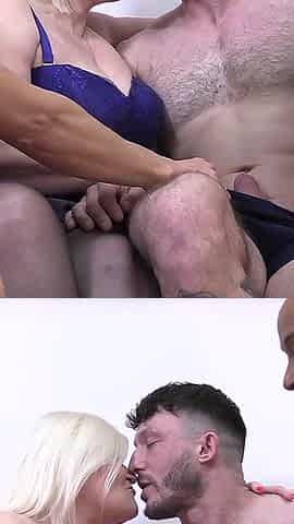 Three MILFs Fuck the Shyness Out of Him