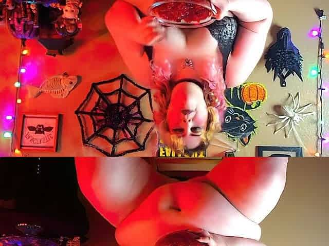 big beautiful woman Vampire Has A Jello Snack
