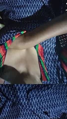 South Indian Beauty Massaging Her Hot Boobs with Oil