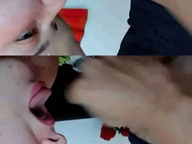Blonde Amateur Webcam Blowjob with Cumshot