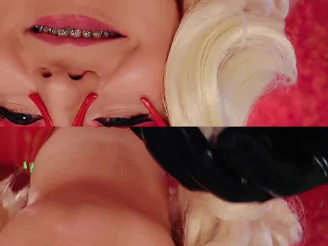 Mukbang ASMR: Eating Chewing Chocolate Car - Latex golden-haired close up movie scene throat fetish