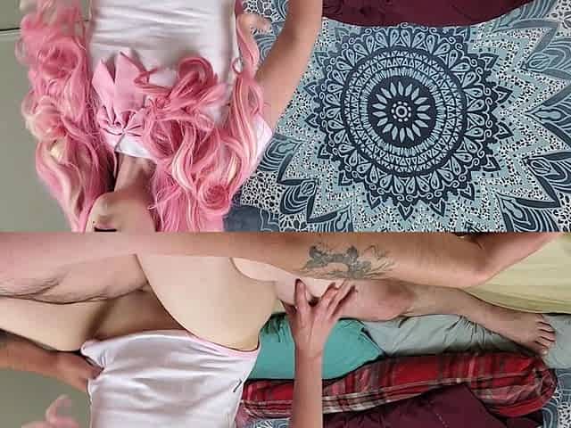 Fingering My Stepsisters Ass While She Rides My Cock