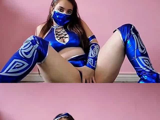 Kitana's Mortal Kombat Cosplay Orgasm