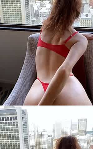 Small titted teen Bella masturbates outdoors