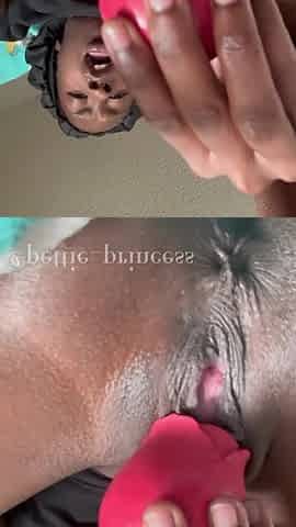 Black Play With Her Twat Untill This babe Moist