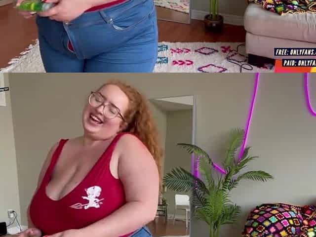 sunburnt ginger needs assist with aloe vera on large butt, tricks u into booty worship