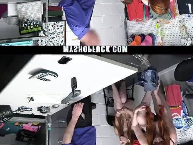 2 Redhead Whores Share the Guard's Weenie - Myshopfuck