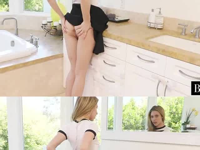 Tennis Doxy Desires To Watch How Danny's Racket Feels Around Her Taut Grasp