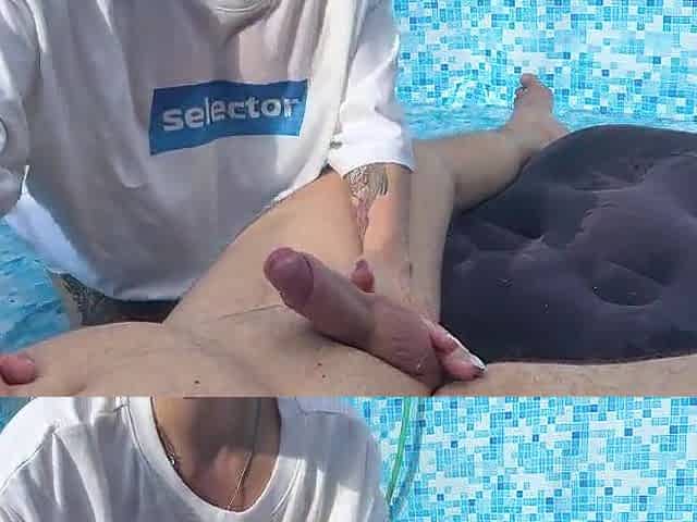 THIS CHAB WANTED TO FILL THE ENTIRE POOL WITH CUM