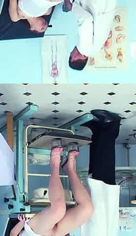 Hot skinny teen gets licked and fucked by perverted doctor