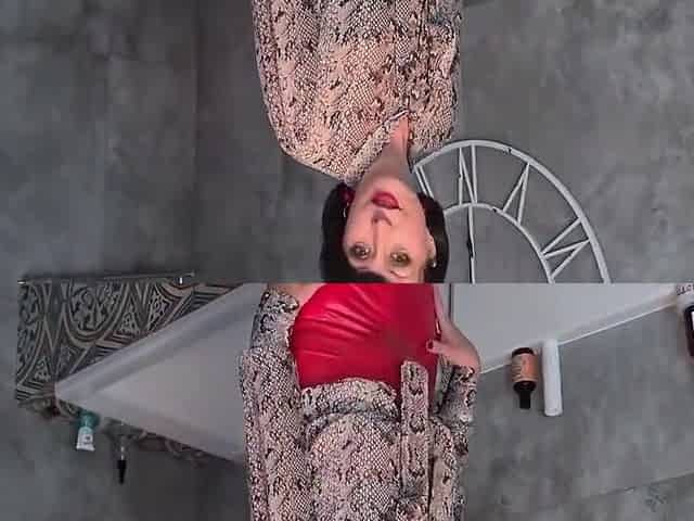 Golden Shower And Hard Masturbation In Seamed Nylons And Latex Skirt