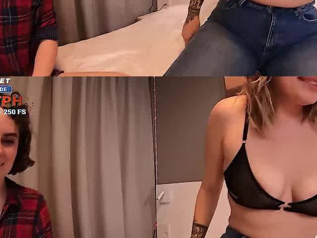 Three-some in Hotel Room After Disrobe Poker Game - Sexy Action!
