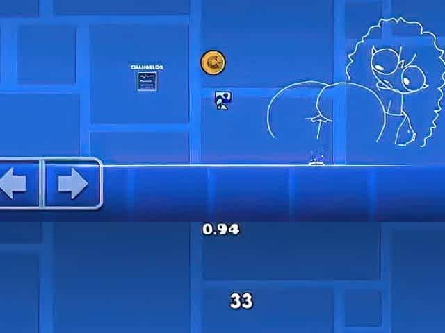 Grabbing a admirable booty in Geometry Dash