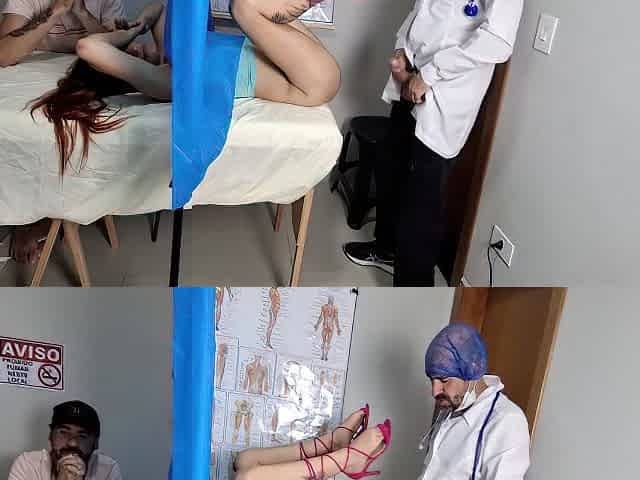 Wife Lets Gynecologist Play With Her Pussy Next To Cuckold!