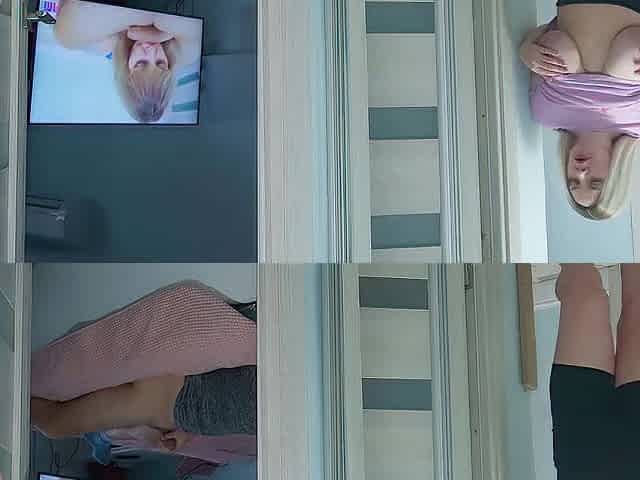 Stepdaughter with big tits spies on stepdad part 4