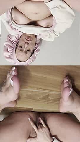 Mixed Ebony Latina Tanfeets Fingers Herself W French Nails Until She Squirts