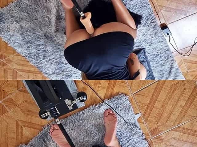 I Caught My Stepsister Masturbating with a Fucking Machine Again and Tricked Her by Replacing Her Toy