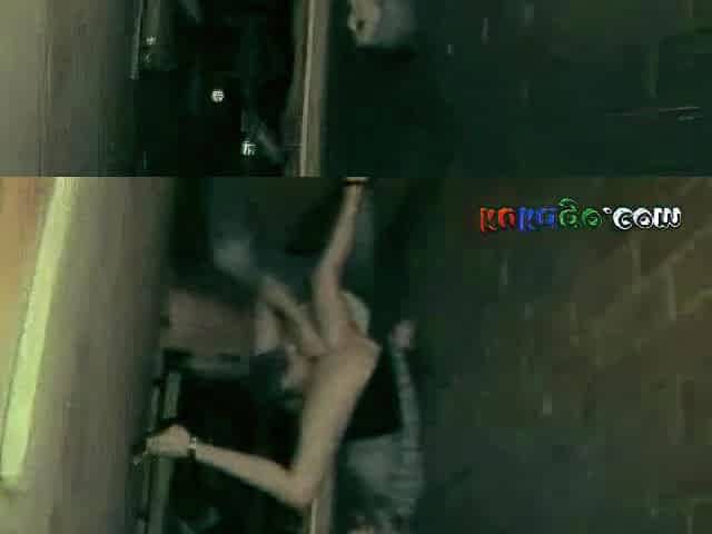 Amateur fuck in alley out of club