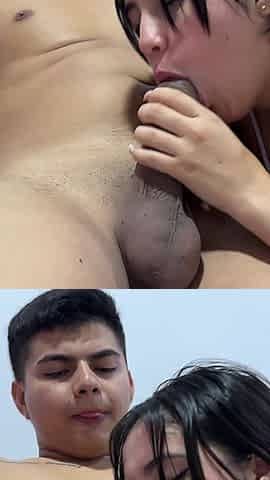 My Horny Stepsister Sucks My Huge Cock to Relieve the Pain Until She Ends up Getting All My Milk Out of Me