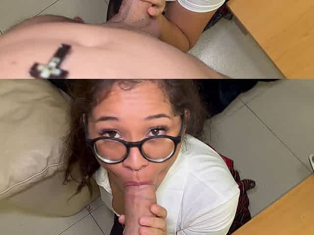 I Fuck My Classmate's Slut, She Likes Me to Fuck Her Mouth Hard.