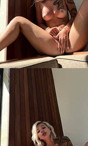 Blonde Teen Chick Outdoor Solo
