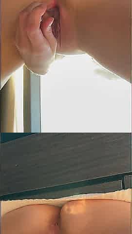 Enjoyed her on a hotel room table with a pleasant view