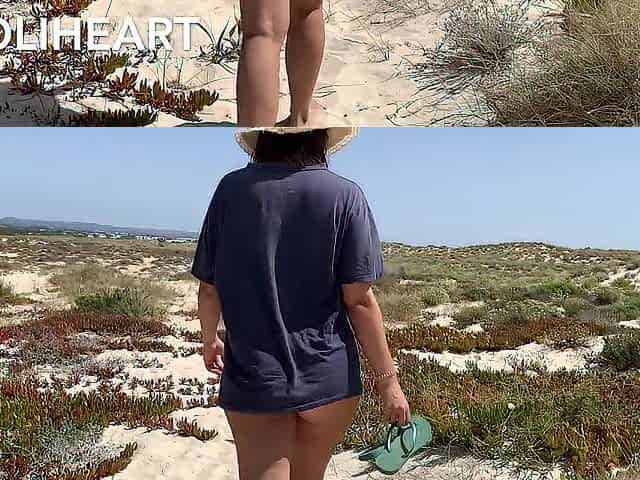 NAKED OUTDOORS - nudist beauty hiking stripped in public