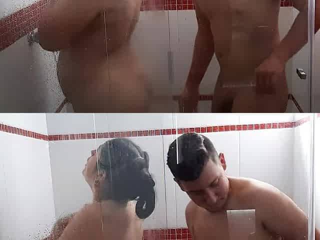 A delightsome shower with my gorgeous stepsister